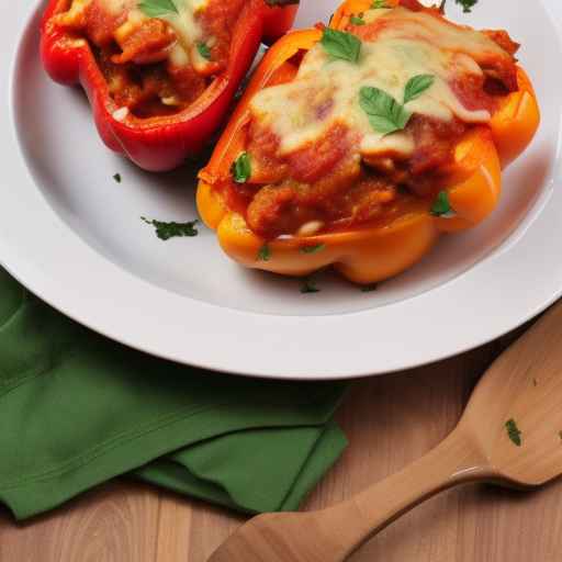 Фаршированные перцы с куриным пармезаном