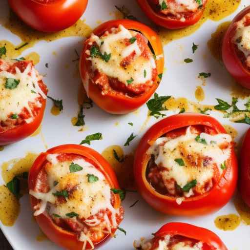 Фаршированные помидоры с куриным пармезаном