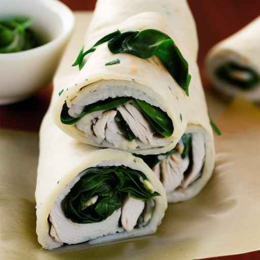 Куриные роллы со шпинатом и сыром рикотта