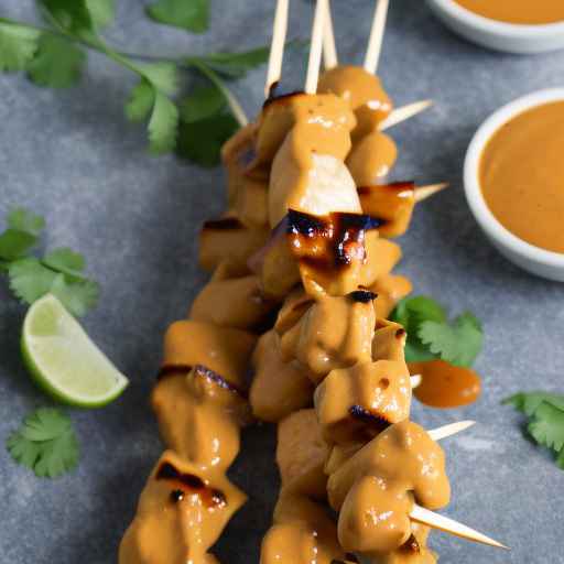 Куриные шампуры сатэй с арахисовым соусом