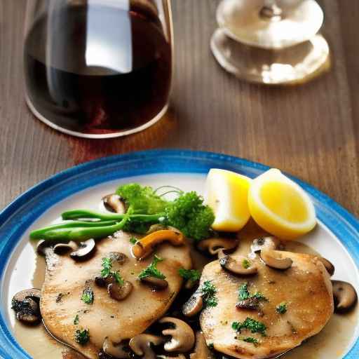 Куриный скалоппин с грибами и соусом из вина Марсала