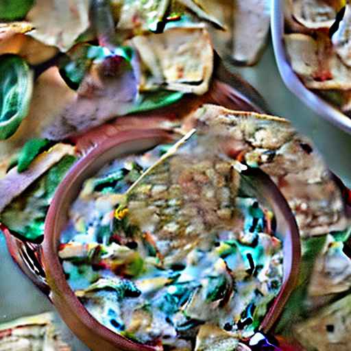 Закуска из курицы, шпината и артишоков с чипсами Тортилья