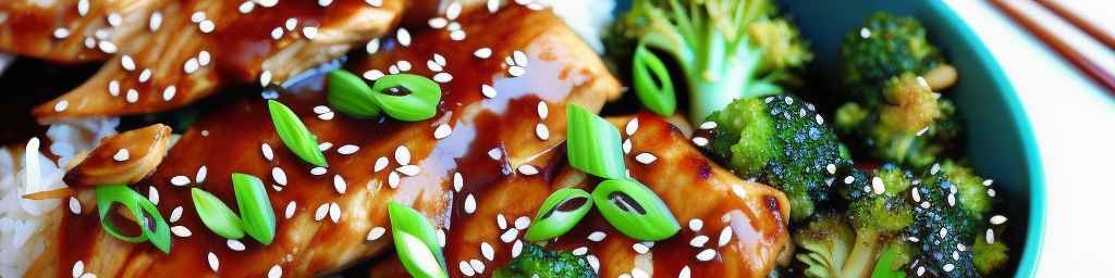 Курица терияки с брокколи и рисом