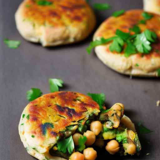 Пирожки с нутом и грибами