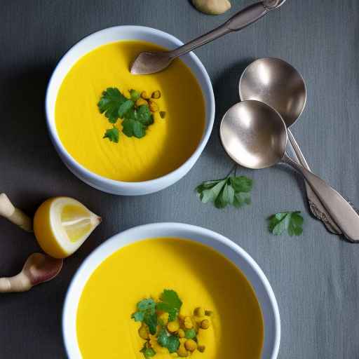 Охлажденный суп из цветной капусты и куркумы