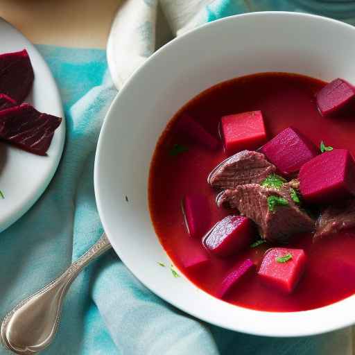 Классический борщ с говядиной и свеклой
