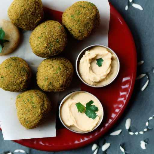 Классические шарики фалафеля с хумусом и лавашом