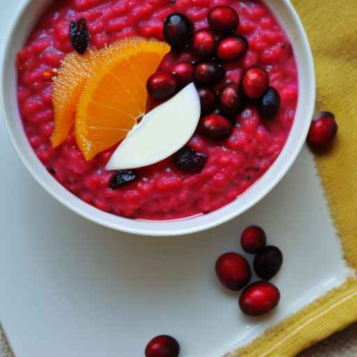 Каша с клюквой и апельсином