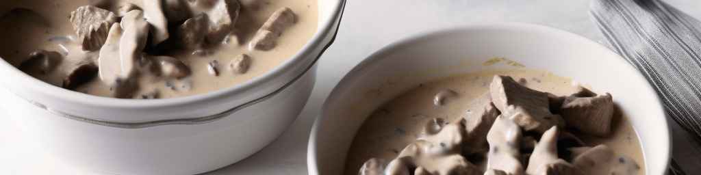 Бефстроганов со сливками