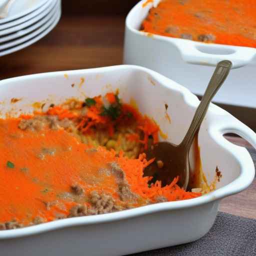 Сливочная морковно-мясная запеканка