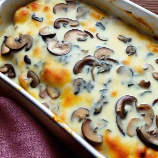Сливочный пирог с курицей и грибами