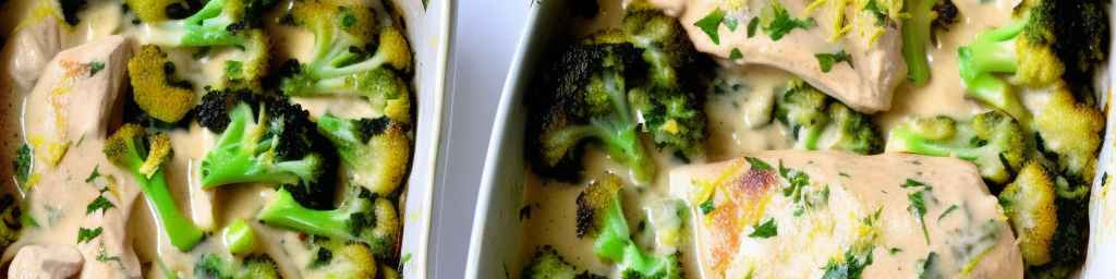 Сливочно-лимонный пирог с курицей и брокколи