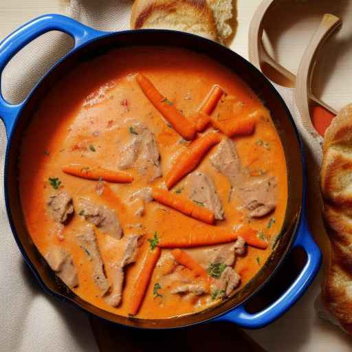 Сливочная запеканка с мясом и морковью