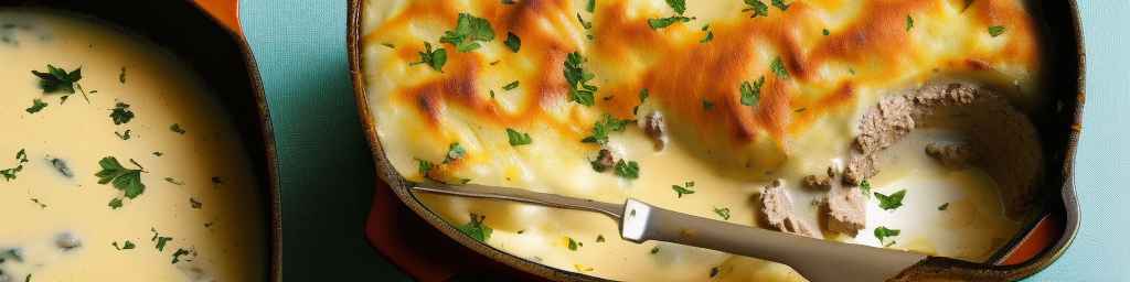 Мясная запеканка с пастернаком и сливками