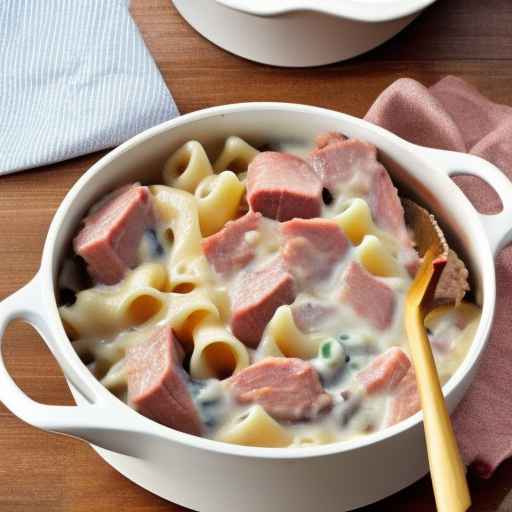 Сливочная запеканка с редисом и мясом