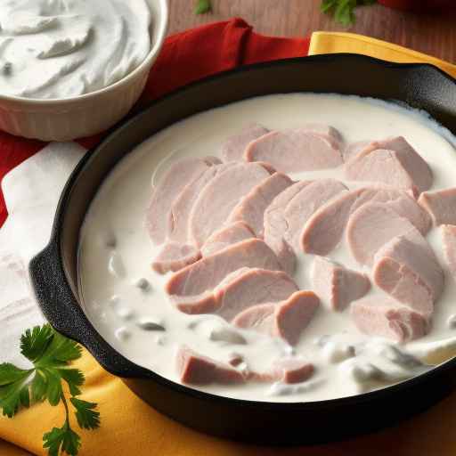Мясо в сметане со сливками