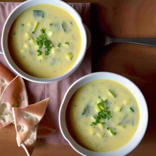Сливочный суп из цуккини и картофеля