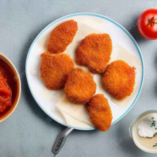 Хрустящие куриные котлеты с томатным соусом
