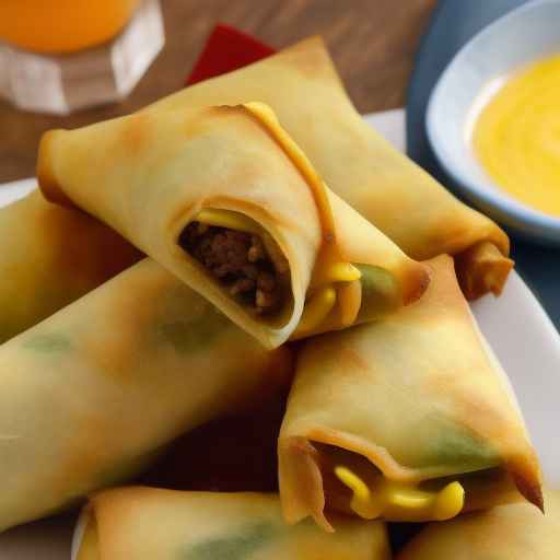 Кубинские яичные рулетики с горчичным соусом