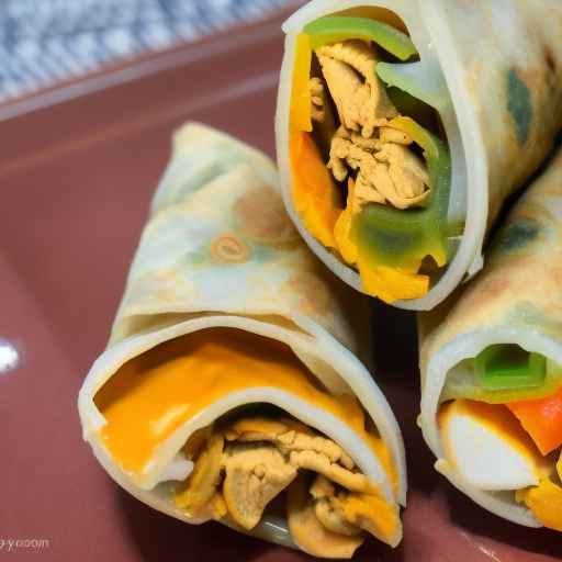 Яичные роллы с курицей карри
