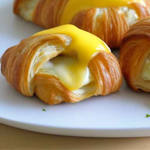 Круассаны с яйцом и сыром