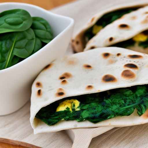 Питы для завтрака с яйцом и шпинатом