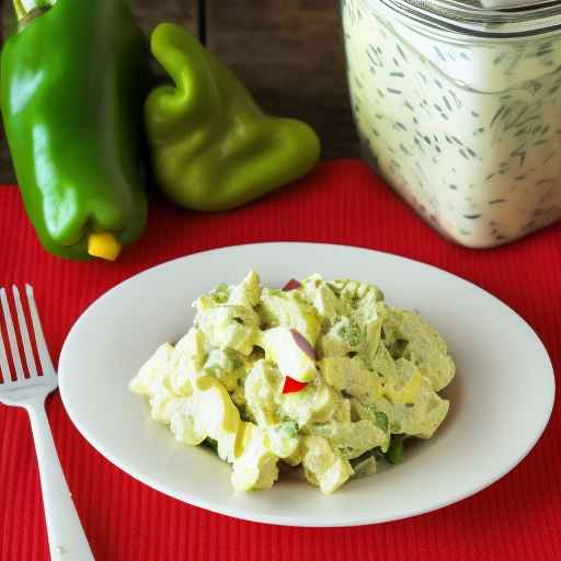 Яичный салат с огурцами и красным болгарским перцем