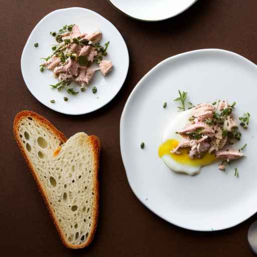 Яичный салат с тунцом и каперсами