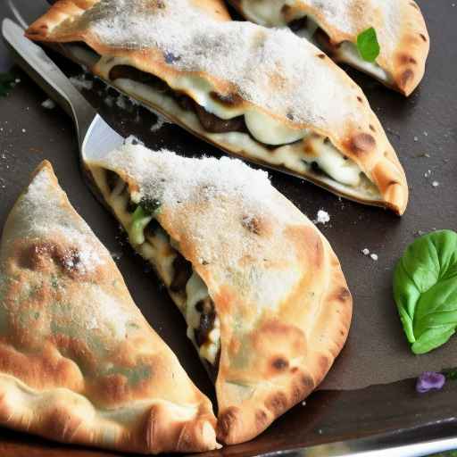 Рецепт кальцоне с баклажанами и моцареллой