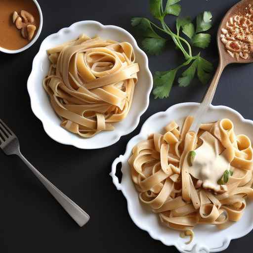 Фетучине с арахисовым соусом
