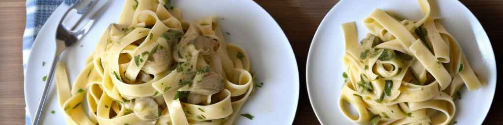Фетучине с артишоками и лимоном