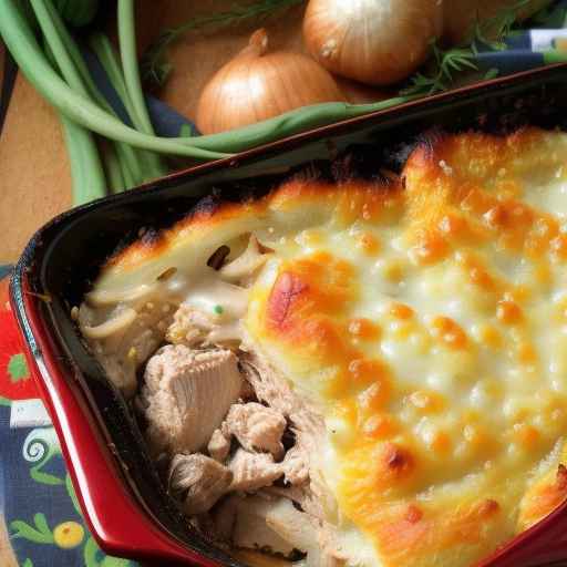 Французский луковый куриный пирог