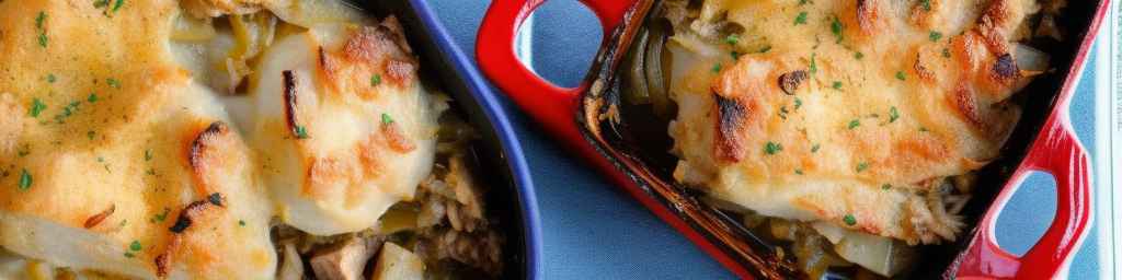Французская луковая куриная запеканка