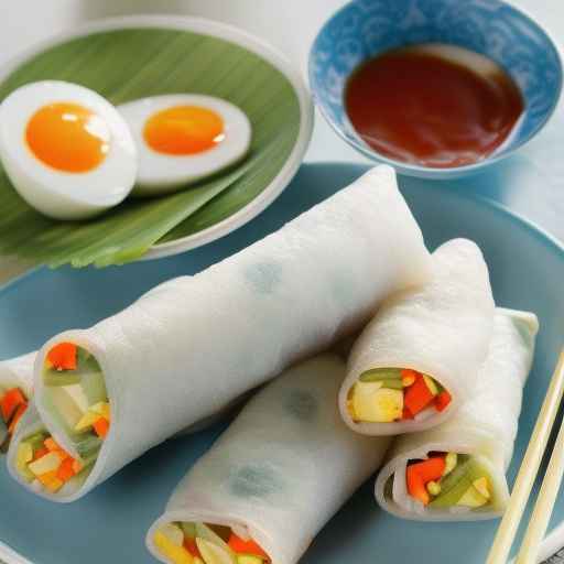 Яичные роллы с жареным рисом