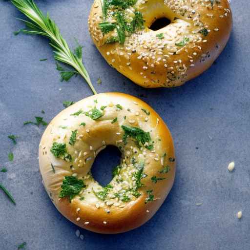 Бублики с чесноком и травами