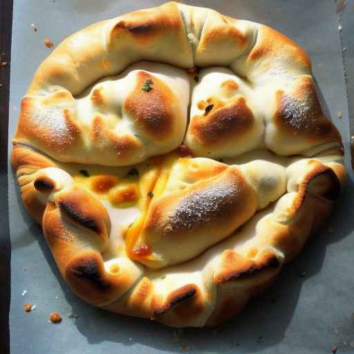 Кальцоне с чесночными узелками