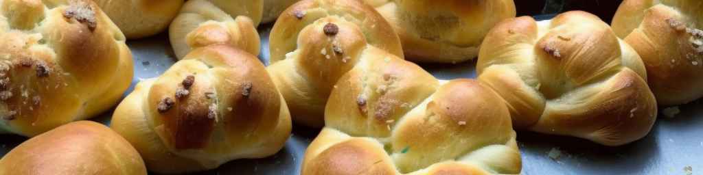 Чесночные узелки с начинкой из тянущегося сыра