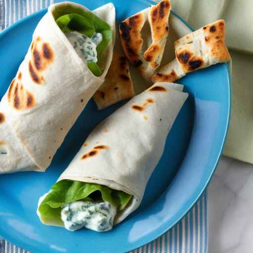 Куриные обертки с цацики и лепешками по-гречески
