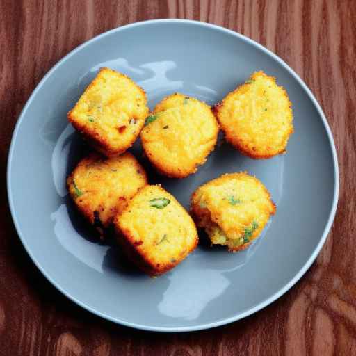 Зеленые хлебные кусочки с чили и чеддером