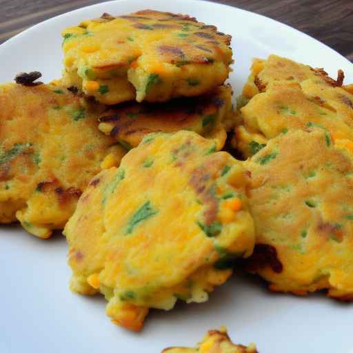 Оладьи из кукурузного хлеба с зеленым чили и чеддером