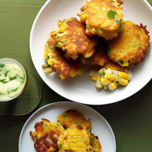 Кукурузные оладьи с зеленым чили и сыром