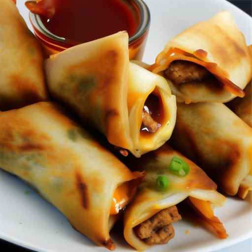Яичные роллы с жареным сыром