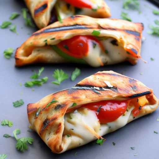 Кармашки с овощами и моцареллой на гриле