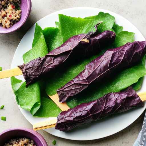 Рецепт фаршированных виноградных листьев с курицей и киноа
