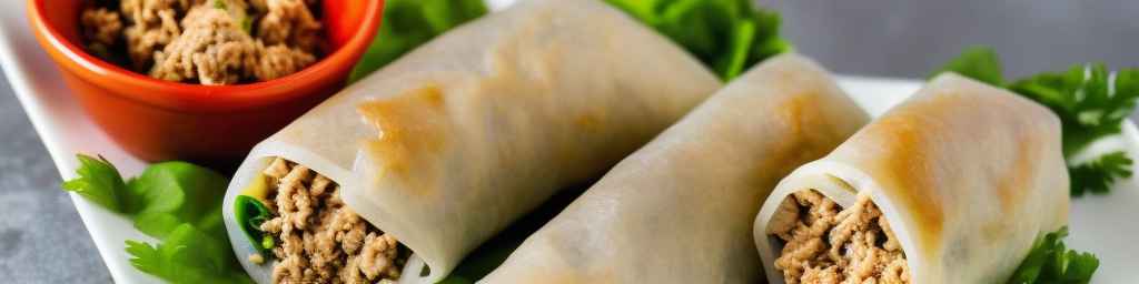Роллы с индейкой и коричневым рисом