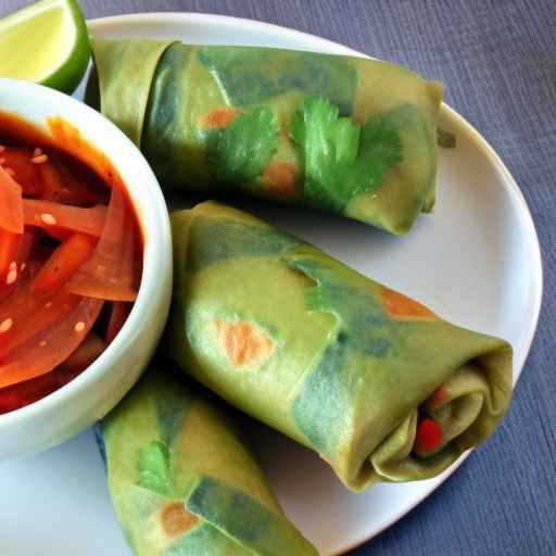 Спринг-роллы с гуакамоле и овощами