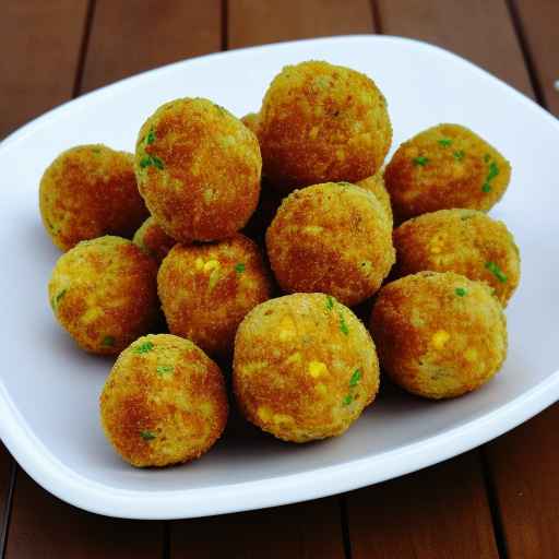 Кукурузные шарики с ветчиной и сыром