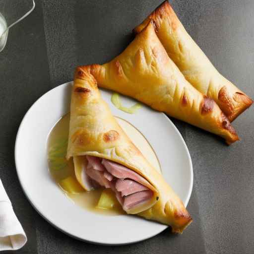 Гавайские пирожки с ветчиной и ананасами