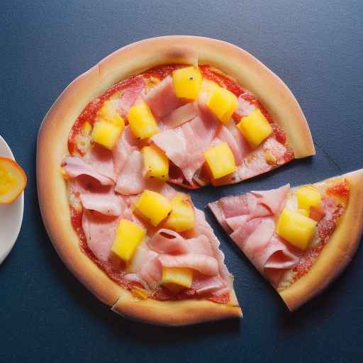 Гавайская пицца с ананасом и ветчиной