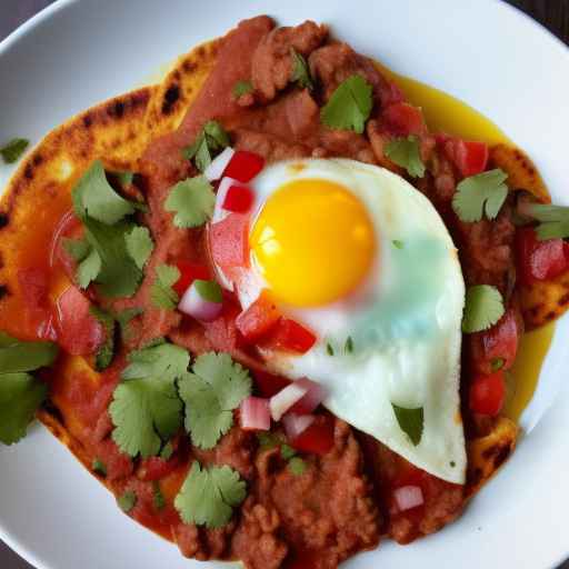 Huevos Rancheros с жареной фасолью